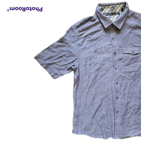SEAN JOHN LIGHT BLUE/GRAY BUTTON DOWN SHIRT - 2XL - Picture 1 of 7